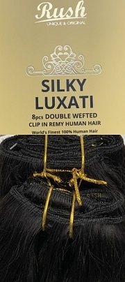 RUSH SILKY LUXATI DOUBLE WEFTED CLIP IN REMY HUMAN HAIR 8PCS – Glama Hair  and Beauty